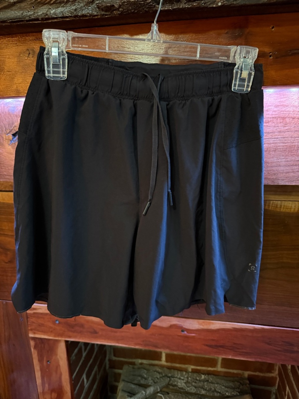Lululemon Size Small Men's Black Lined 5” Drawstring Running Shorts, Size Small